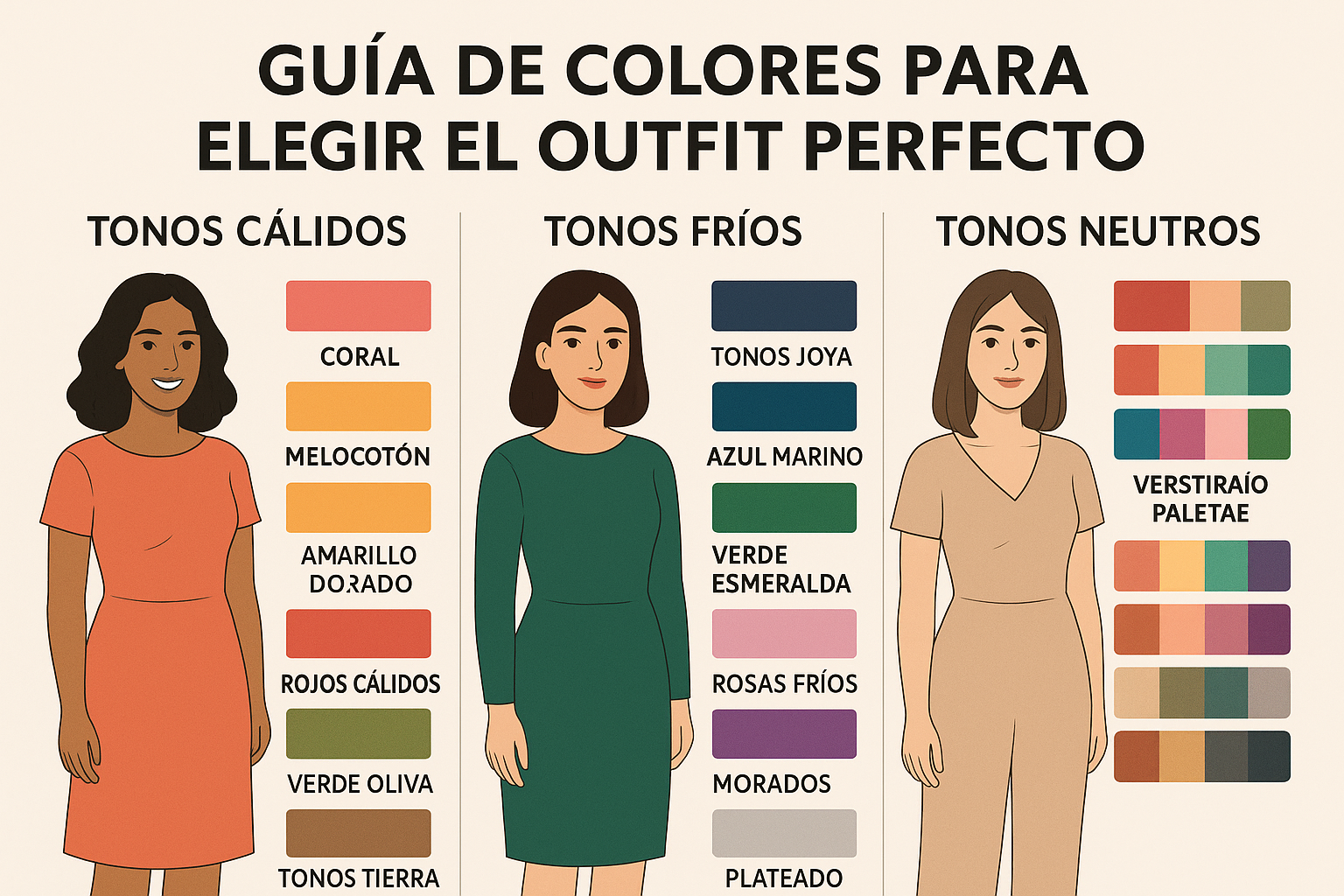 Guía de colores que favorecen según tu tono de piel: Elige el outfit perfecto para ti