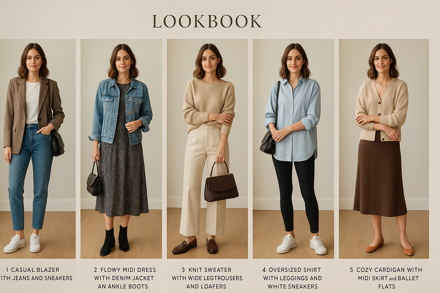 Lookbook: 5 conjuntos cómodos pero con estilo para destacar cada día