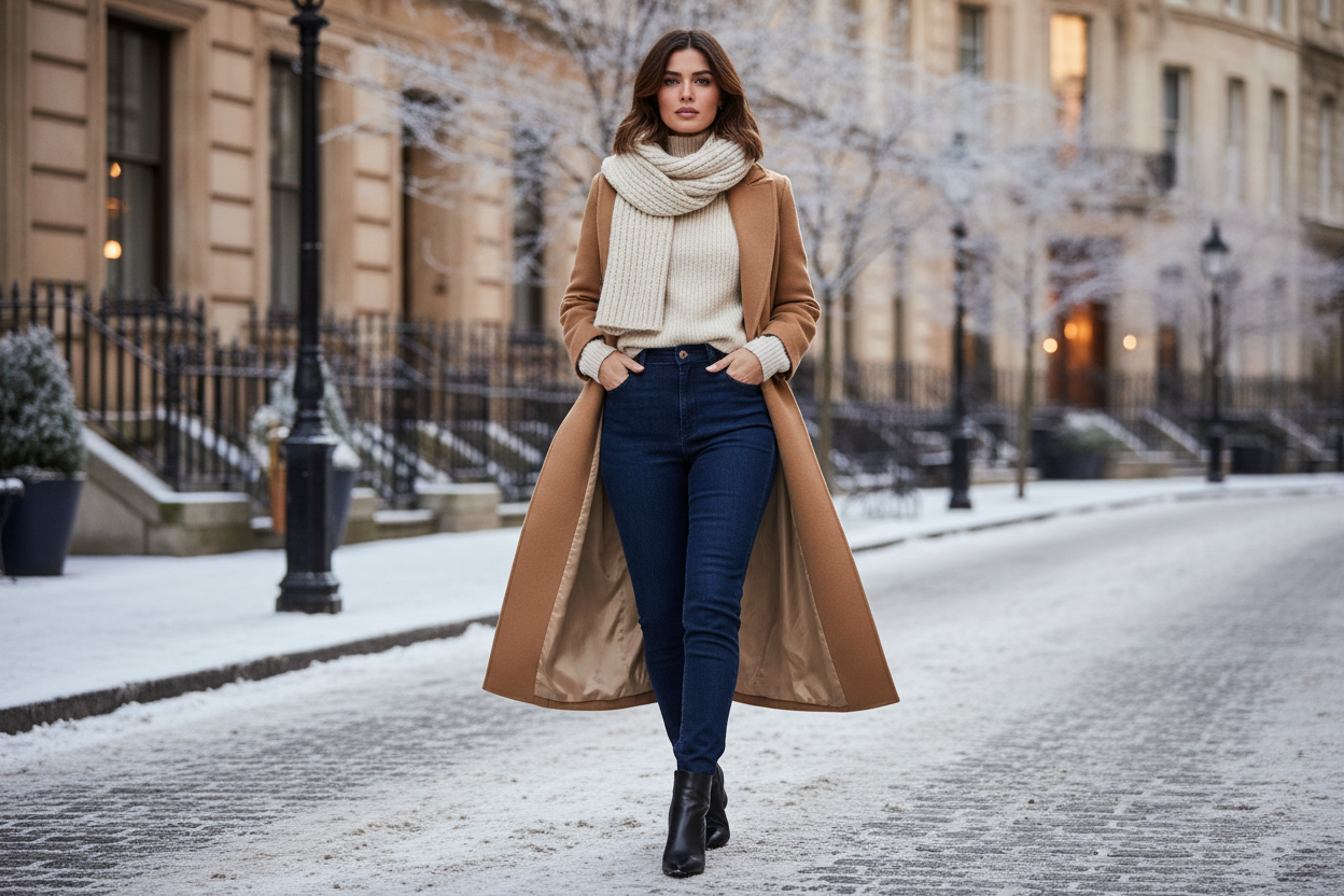 Looks de invierno con jeans elegantes: cómo vestir con estilo en los meses fríos