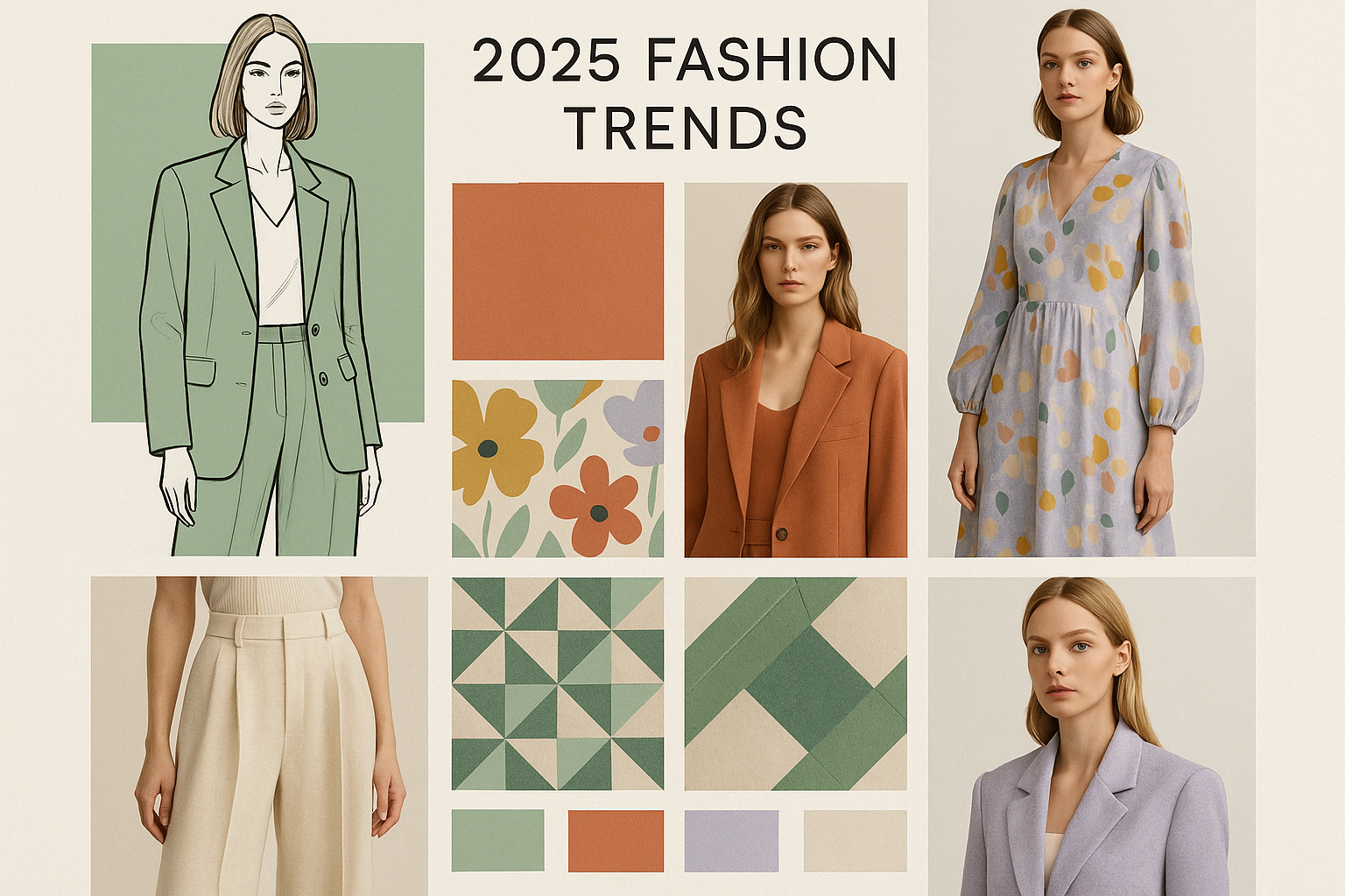 Tendencias 2025 en ropa mujer: colores, estampados y cortes imprescindibles