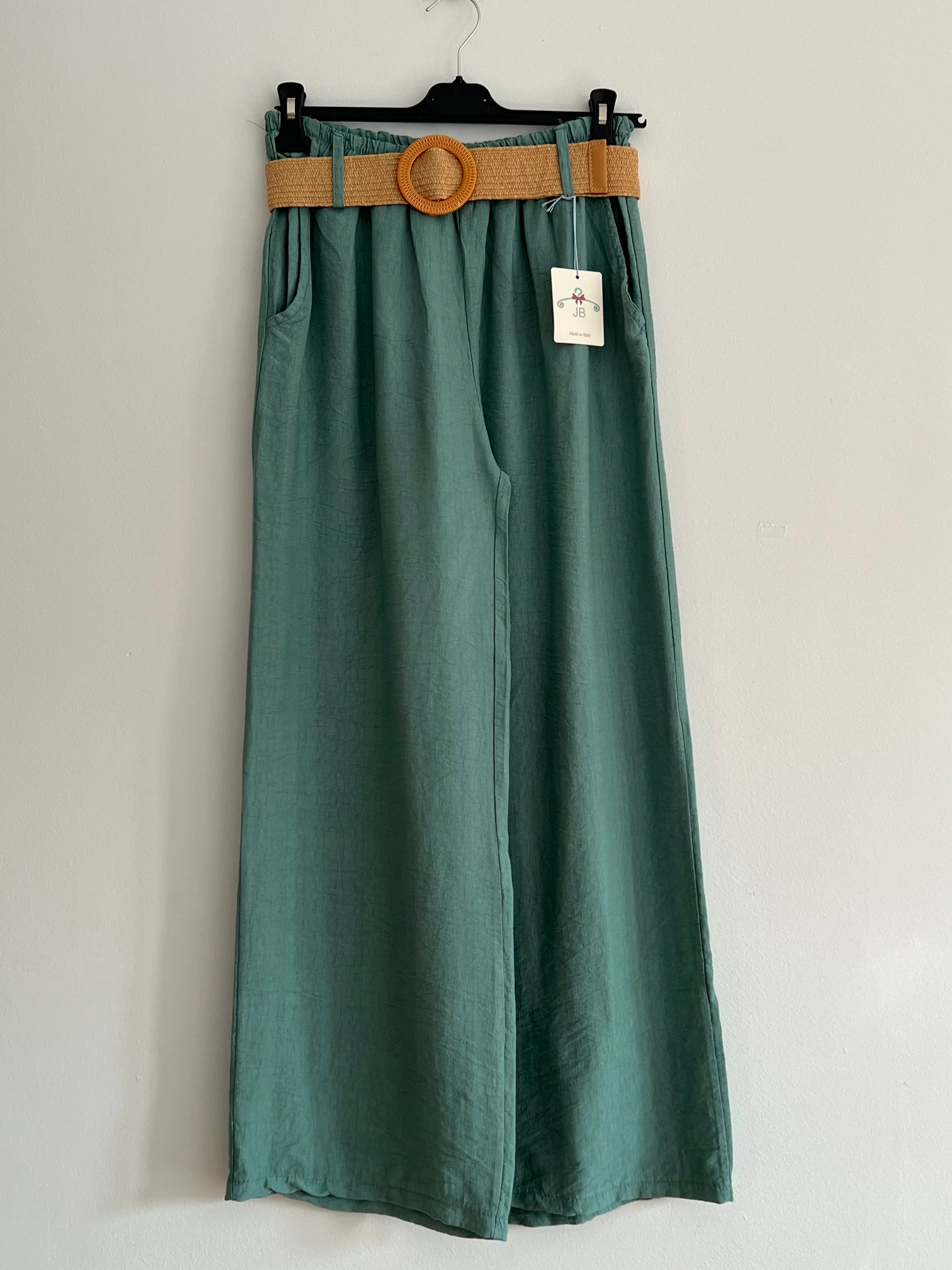 Pantalón largo verde agua