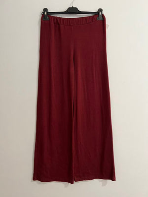 Pantalón punto básico burdeos