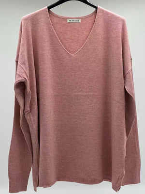 Jersey fino básico rosa