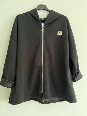 Sudadera lisa suave negra