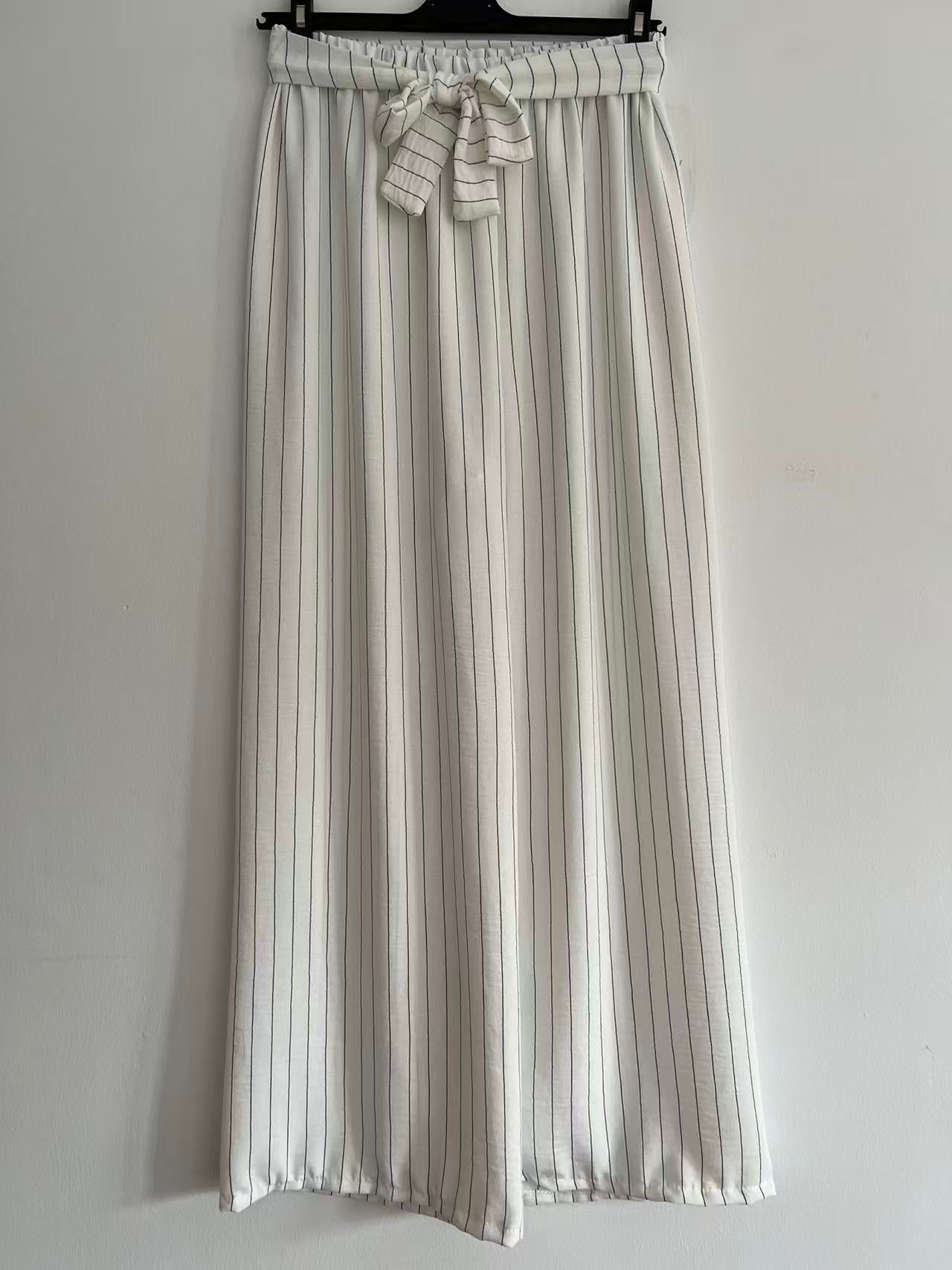 Pantalón Palazzo Estampado de Raya Diplomática
