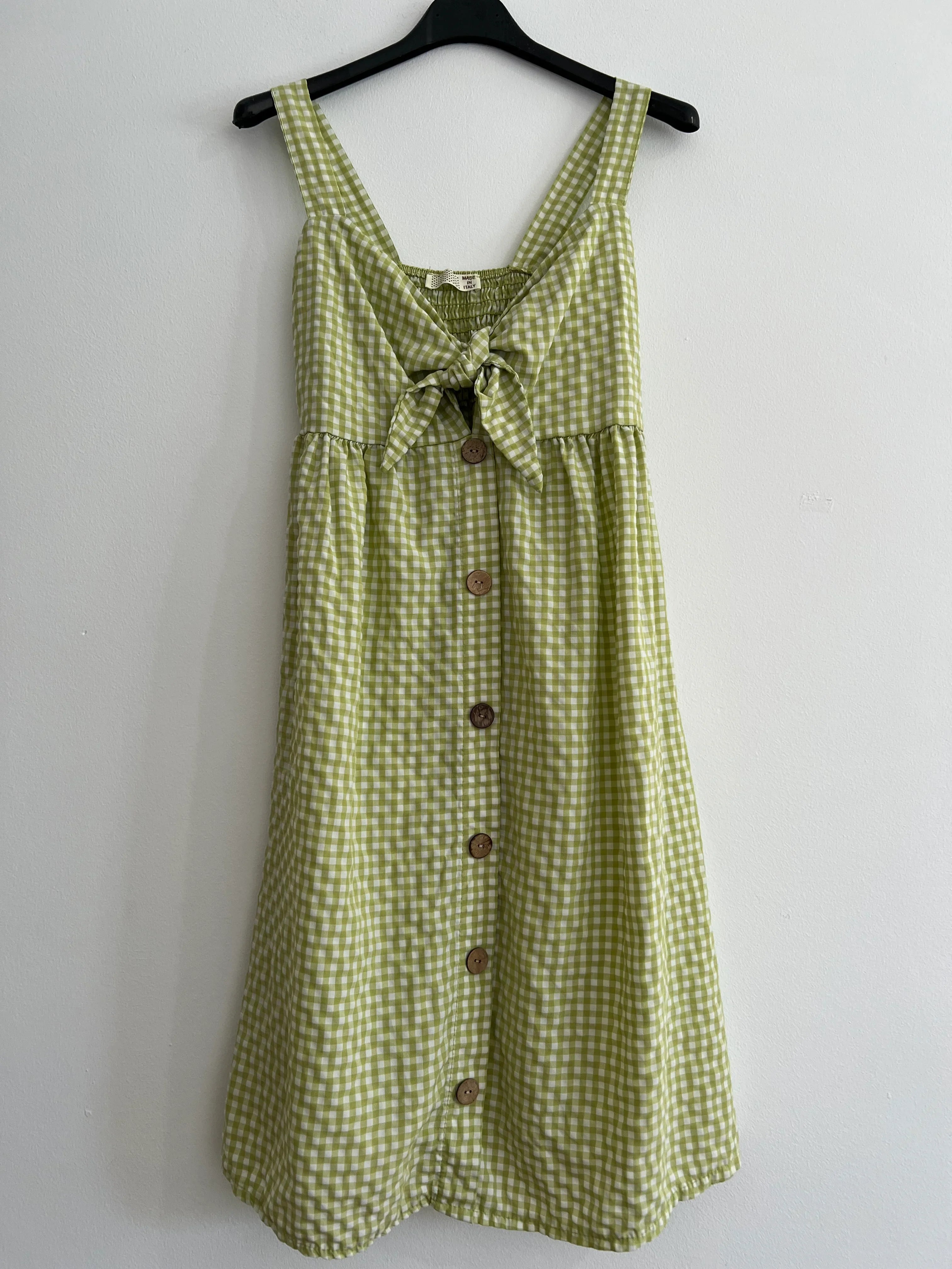 Vestido midi tirantes cuadro