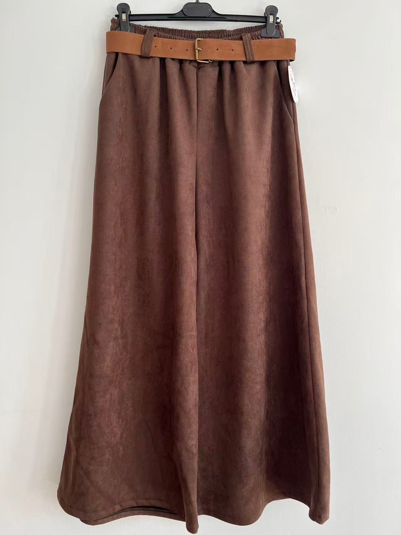 Pantalón antelina ancha