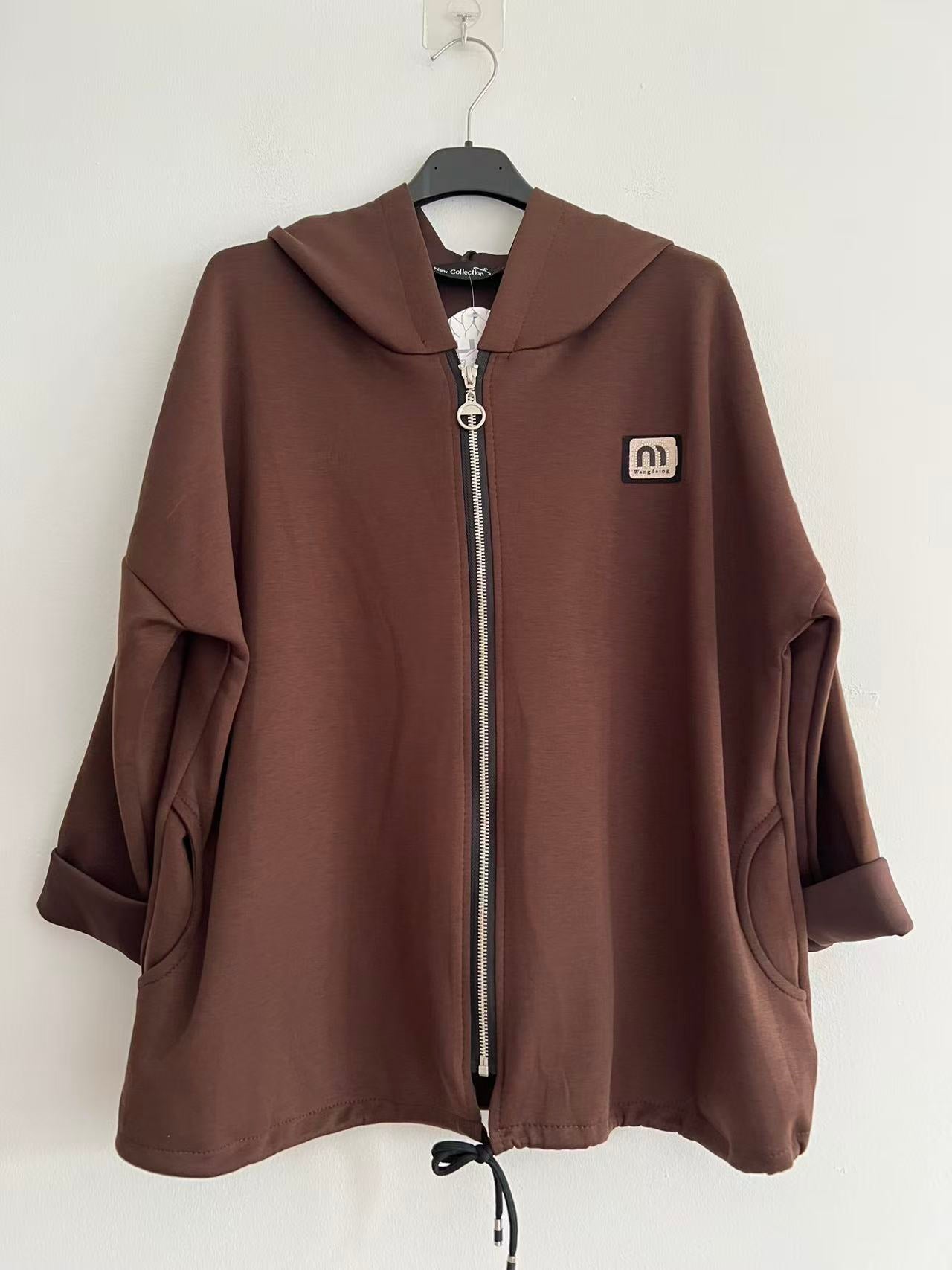 Sudadera lisa suave marrón chocolate