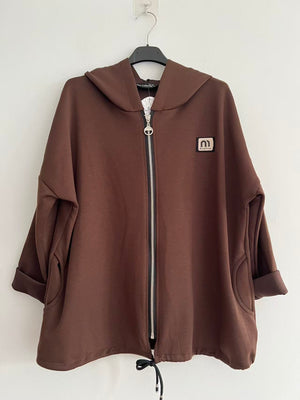 Sudadera lisa suave marrón chocolate