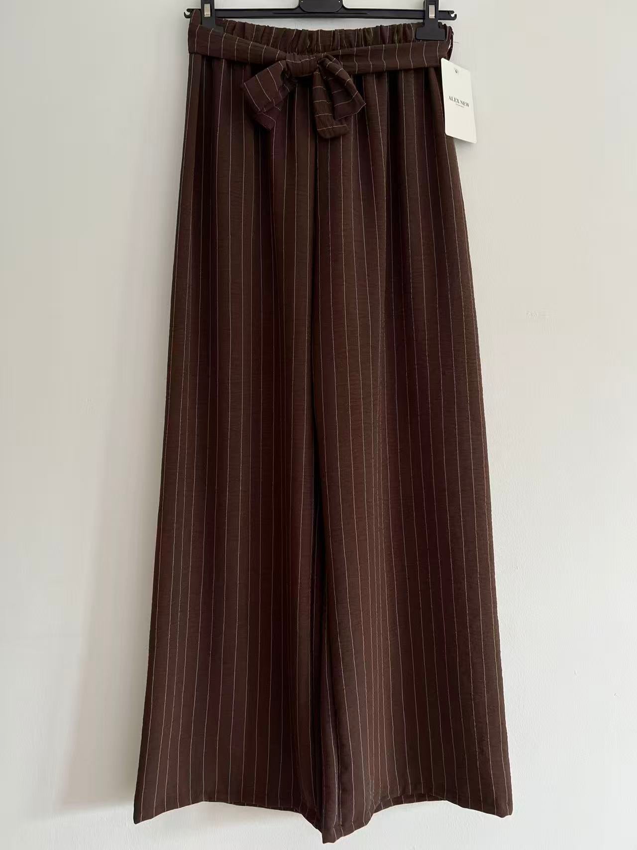 Pantalón Palazzo Estampado de Raya Diplomática