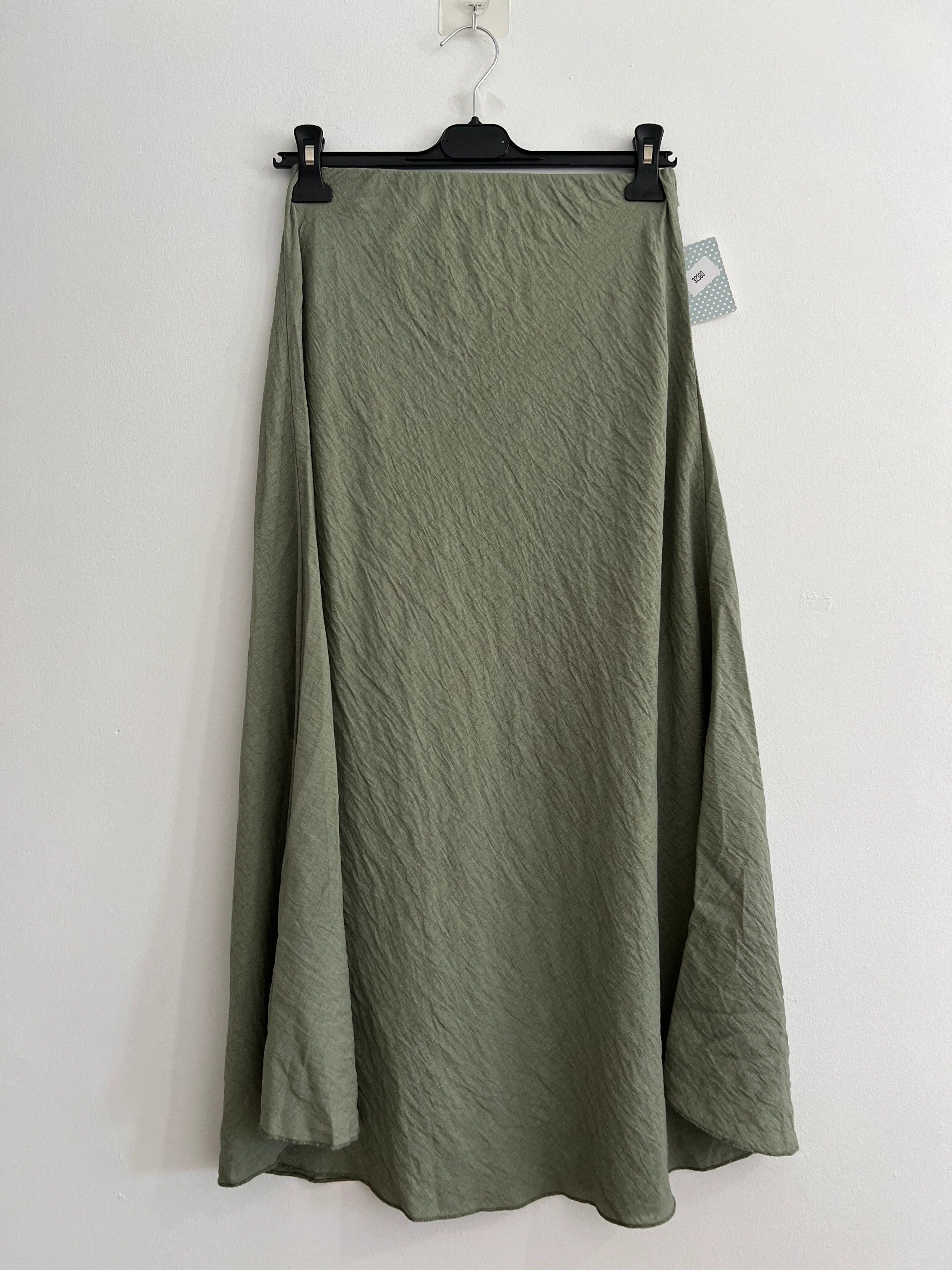 Falda larga verde caqui