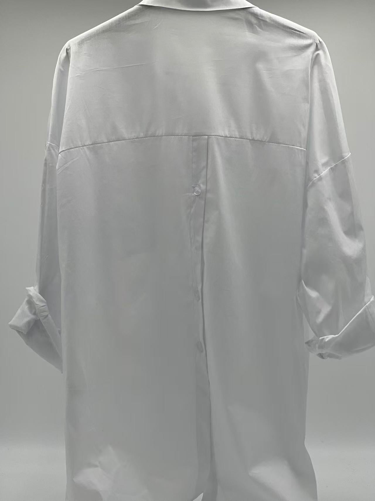 Camisa clásica larga blanca