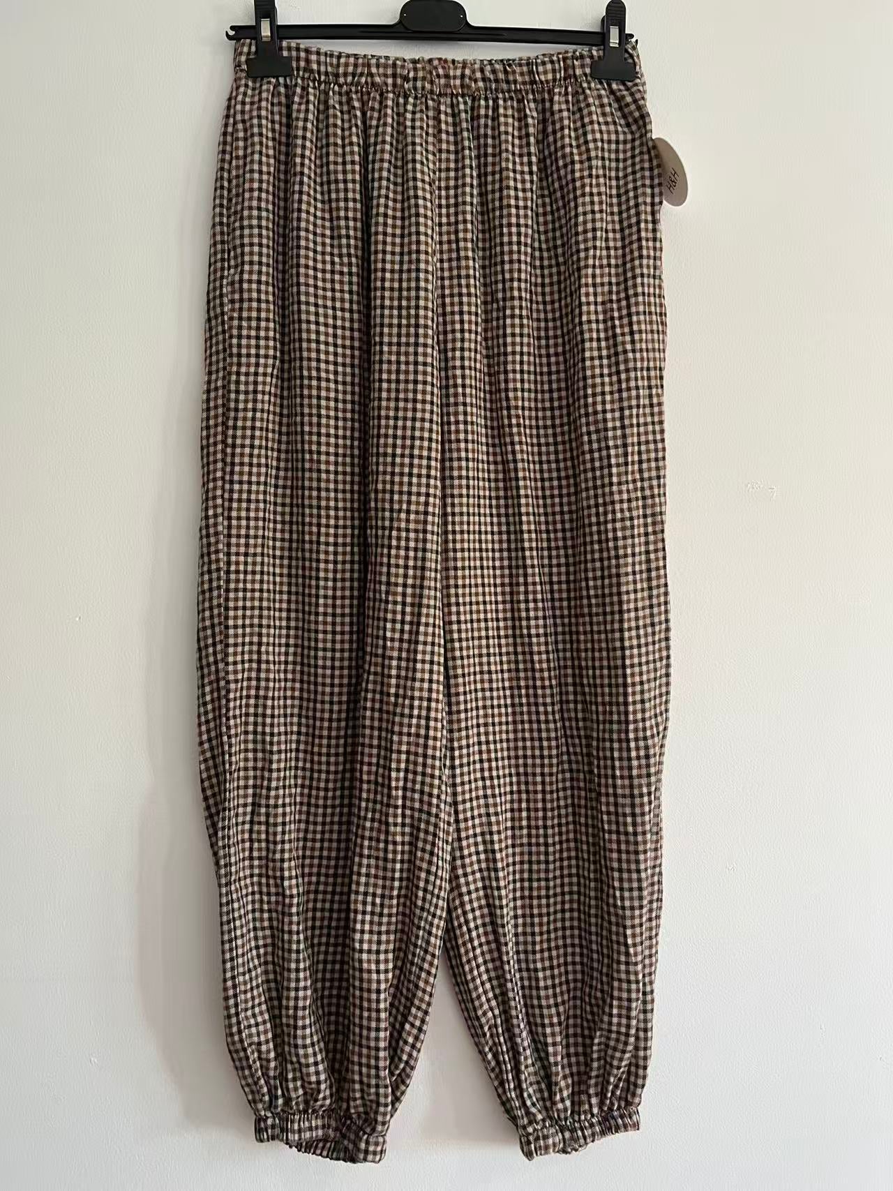 Pantalón cuadro largo negro