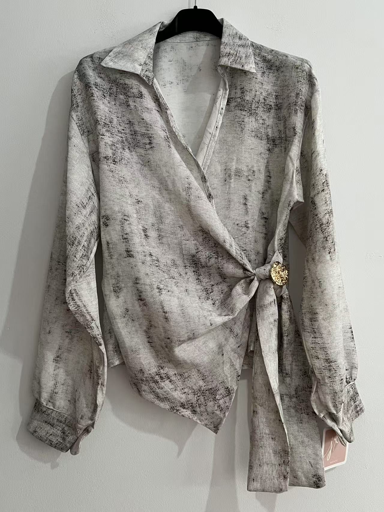 Camisa cruzada blanca