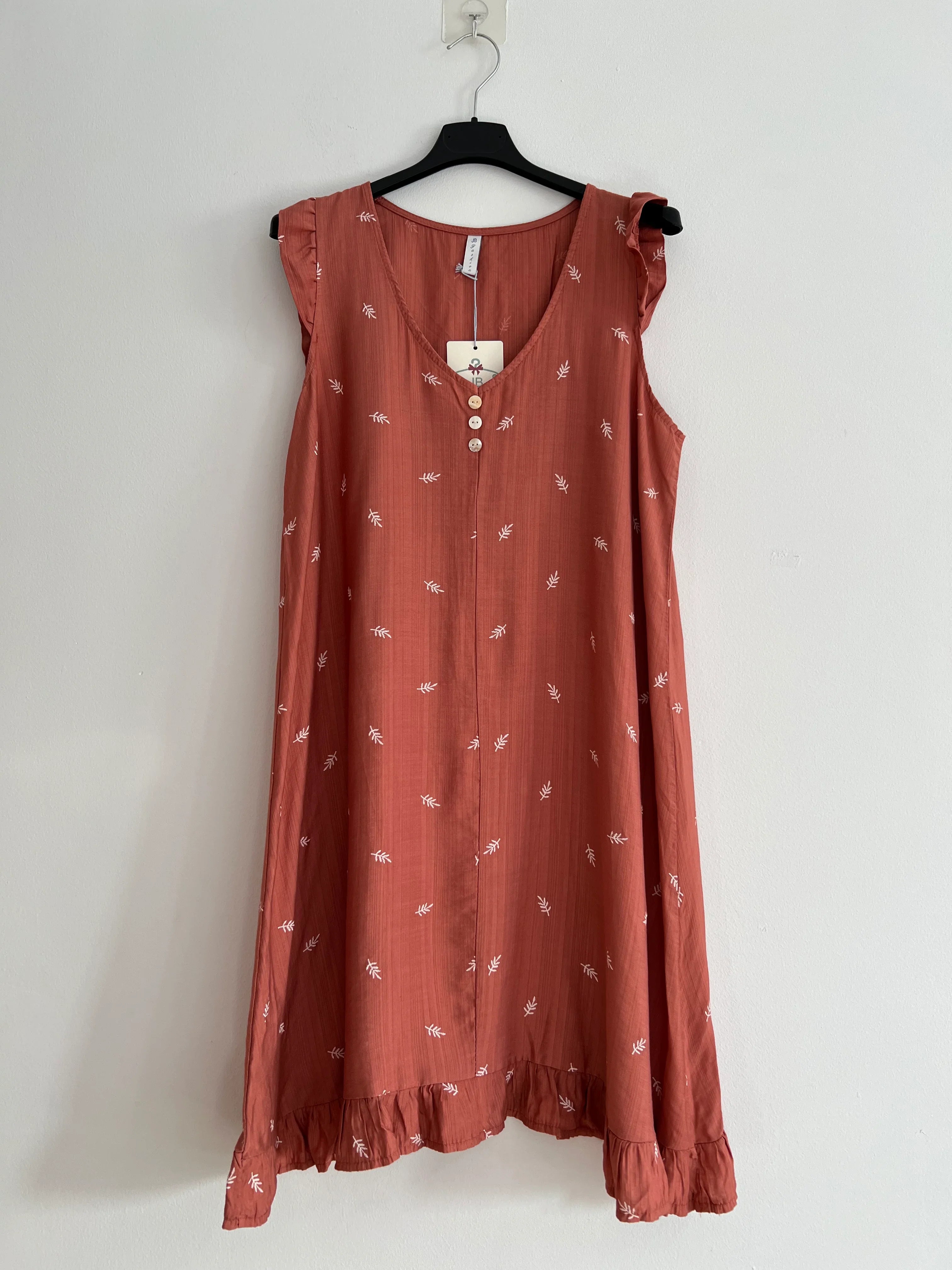 Vestido midi coral