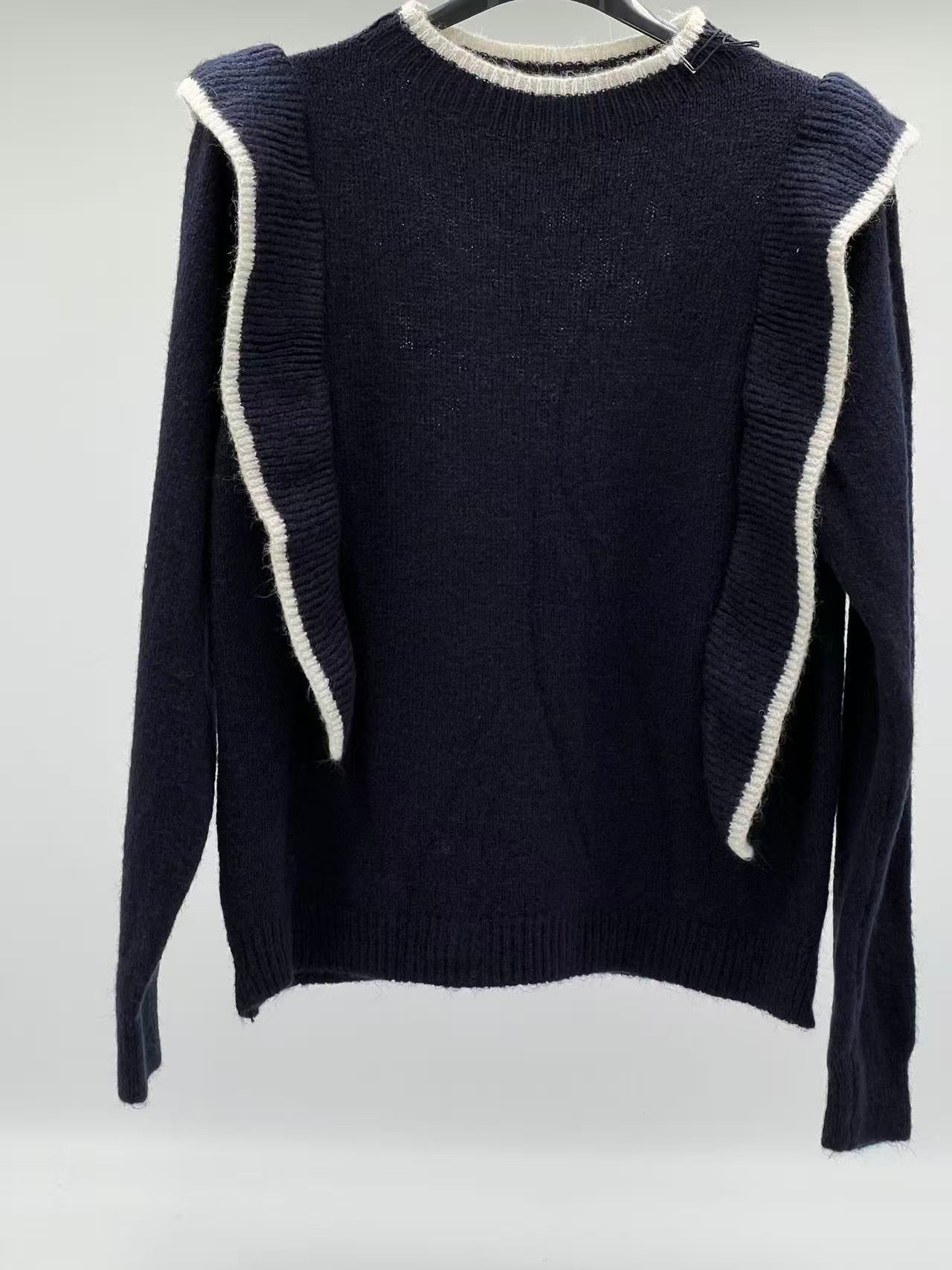 Jersey lana volantes marino