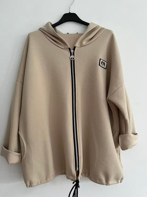 Sudadera lisa suave beige
