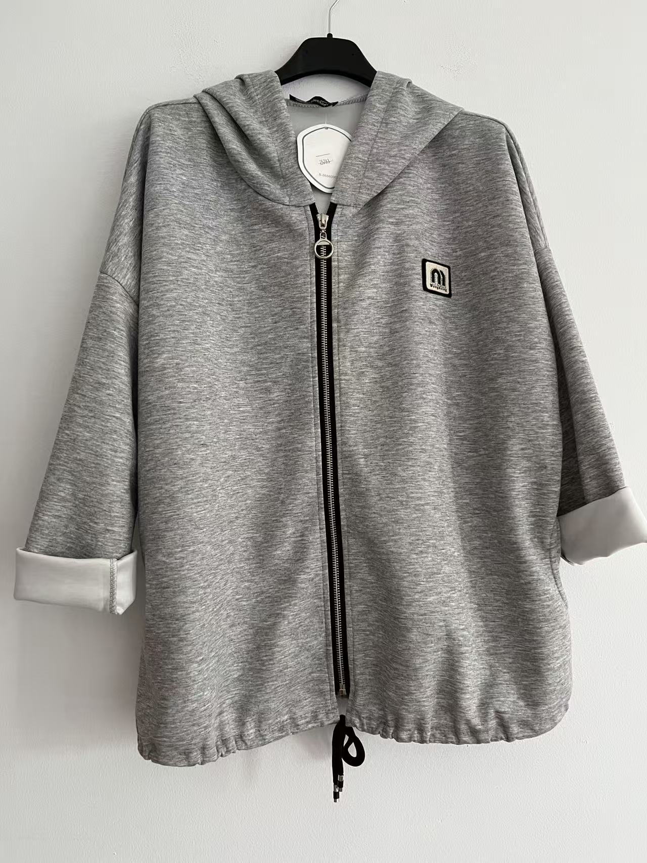 Sudadera lisa suave gris