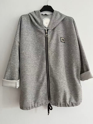 Sudadera lisa suave gris