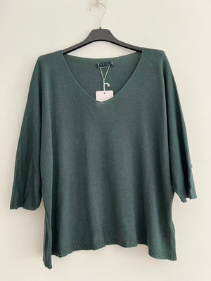 Blusa de puntos verde bosque