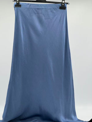 Falda raso larga azul vaquera 