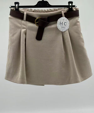 Falda pantalón antelina beige