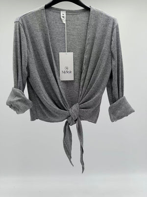 Rebeca corta gris 