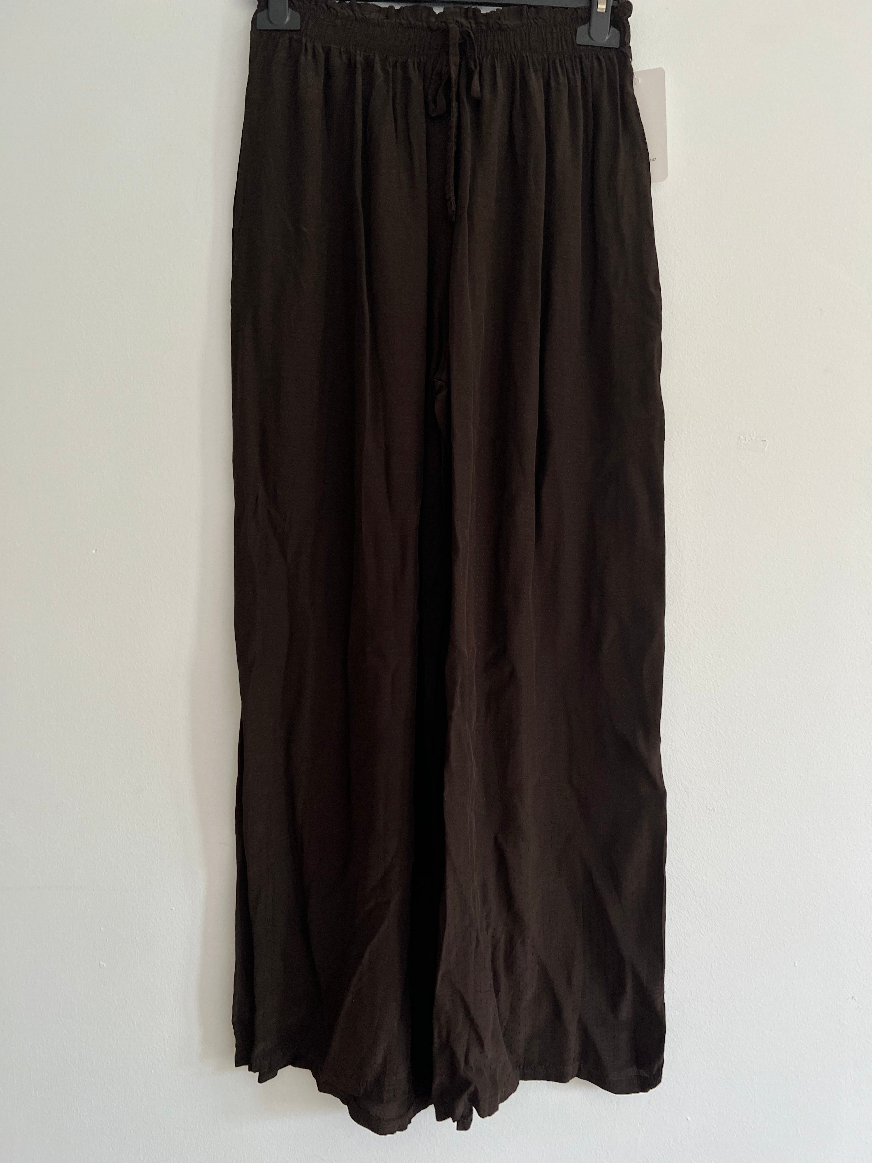 Pantalón Palazzo Fluido con Textura de Micropunto