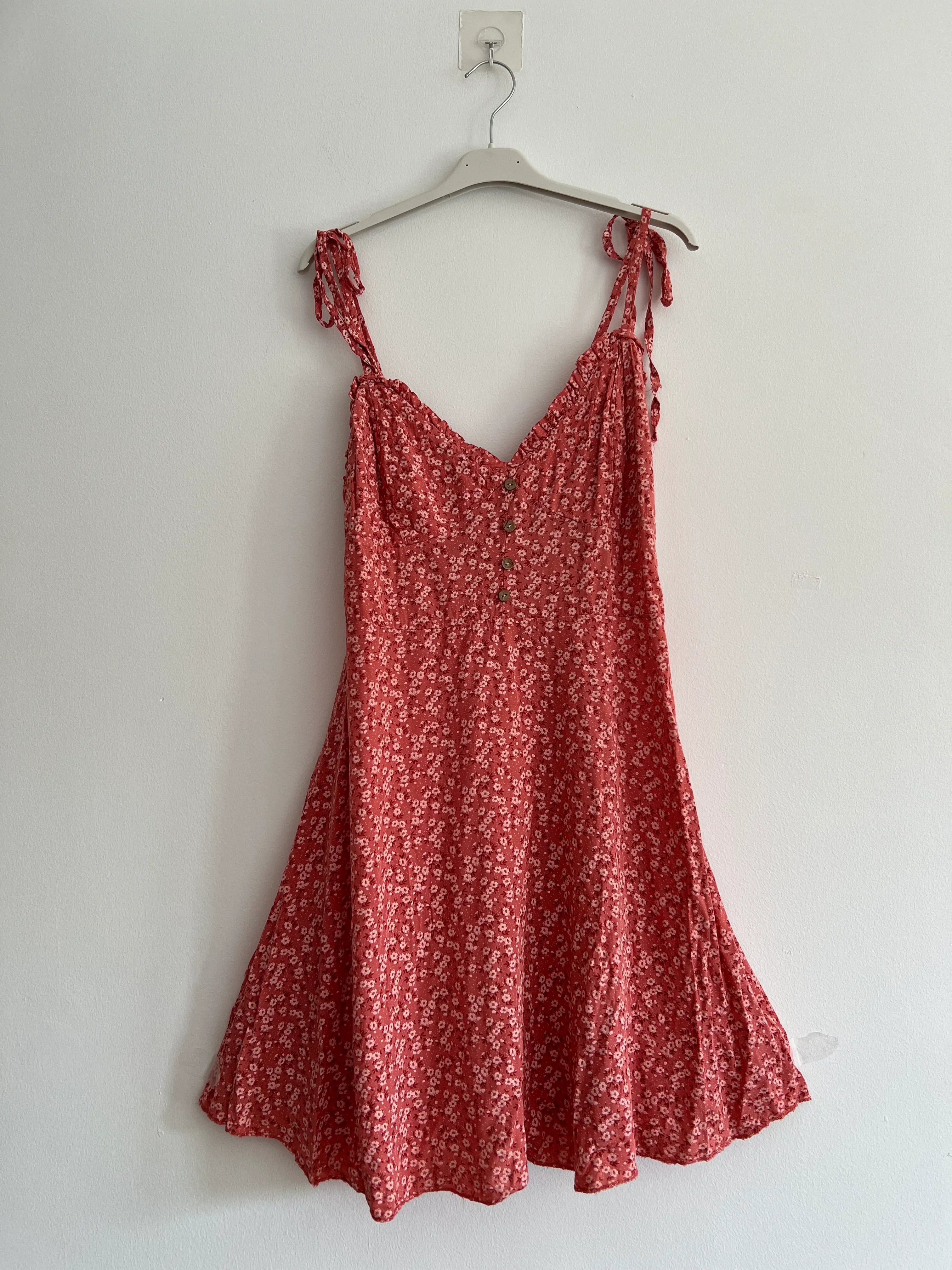 Vestido midi tirantes florecitas