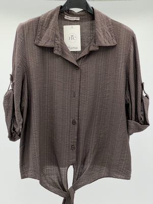 Camisa nudo marron