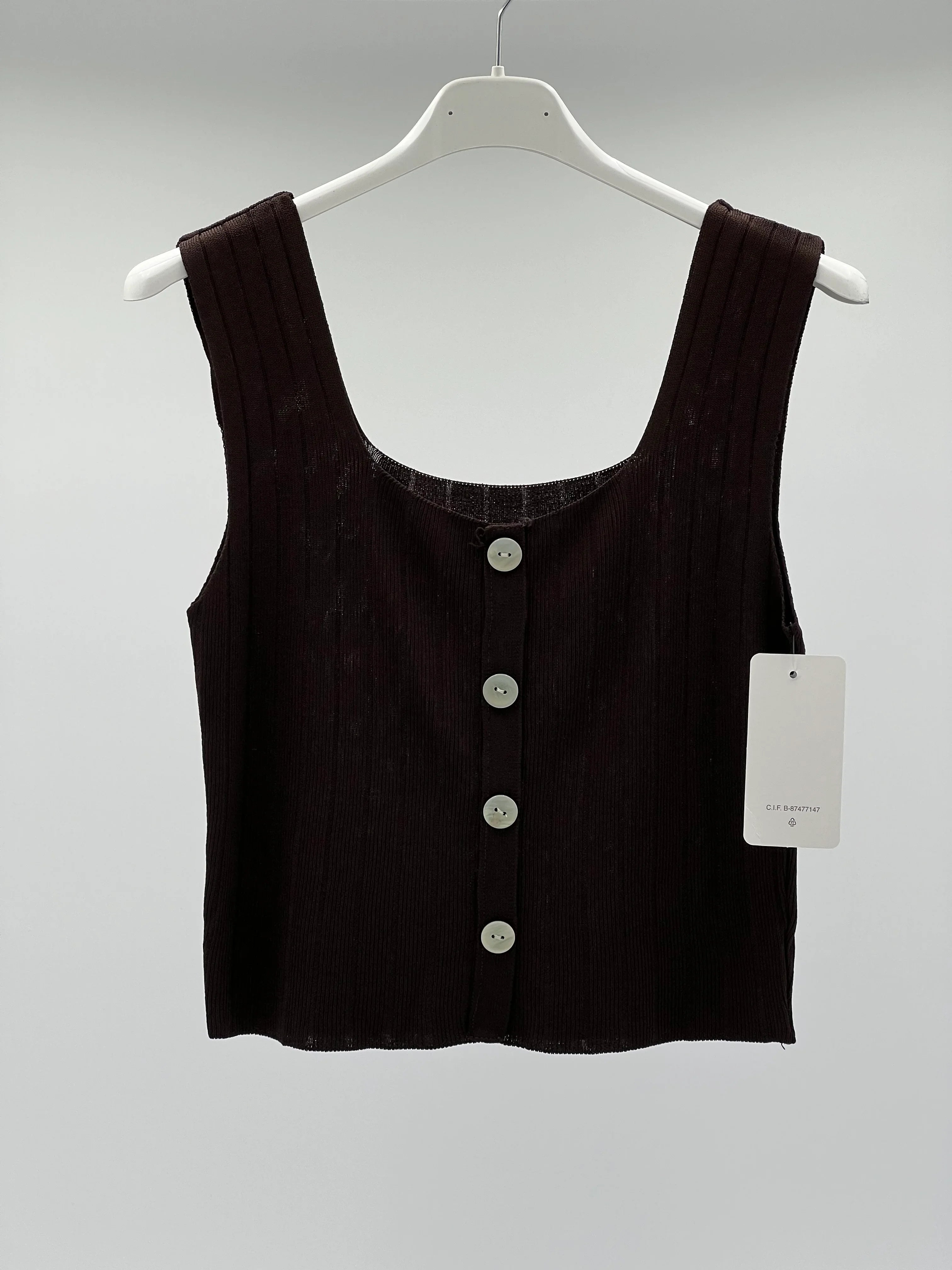 Top tirantes marron