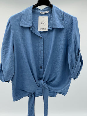Camisa nudo vaquera