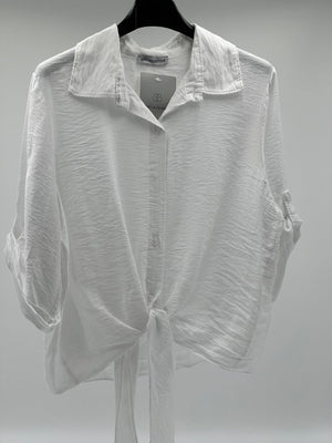 Camisa nudo blanca