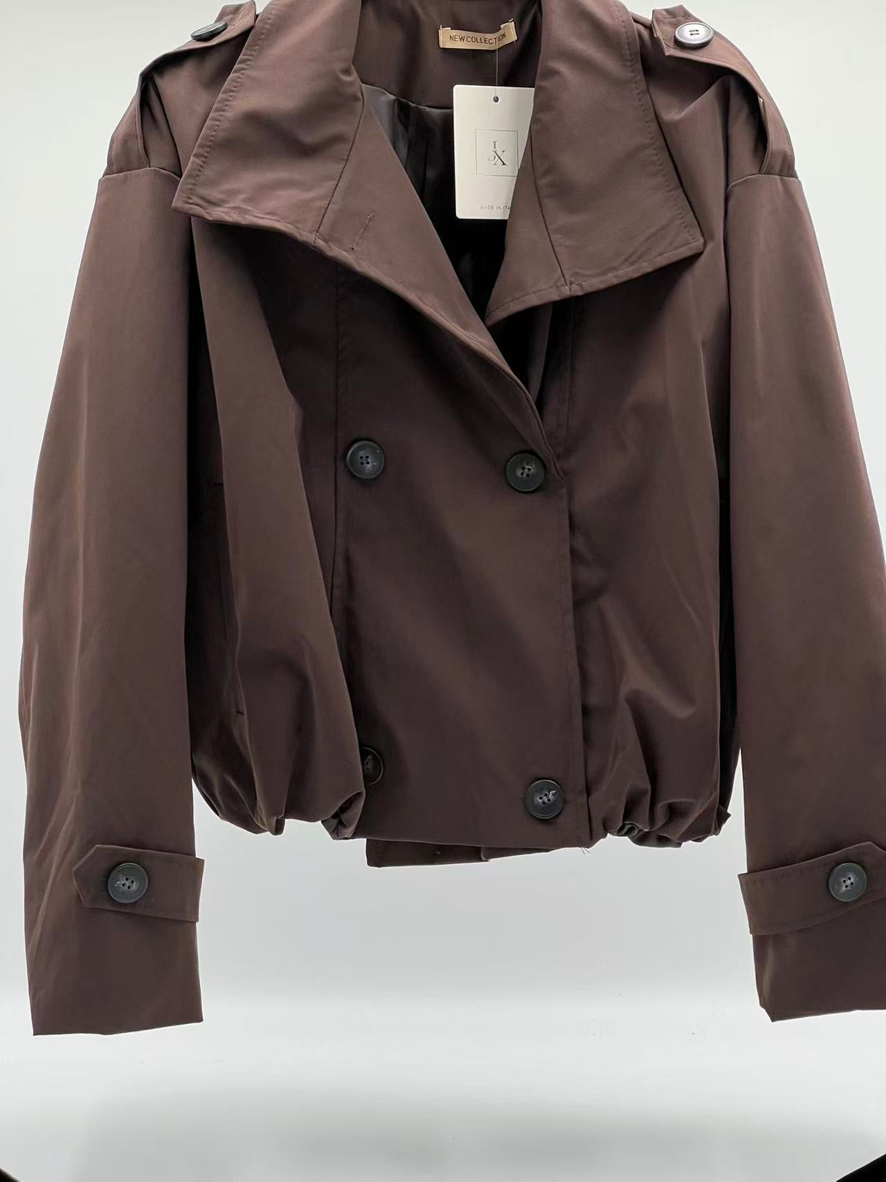 Bomber chaqueta corta marrón 