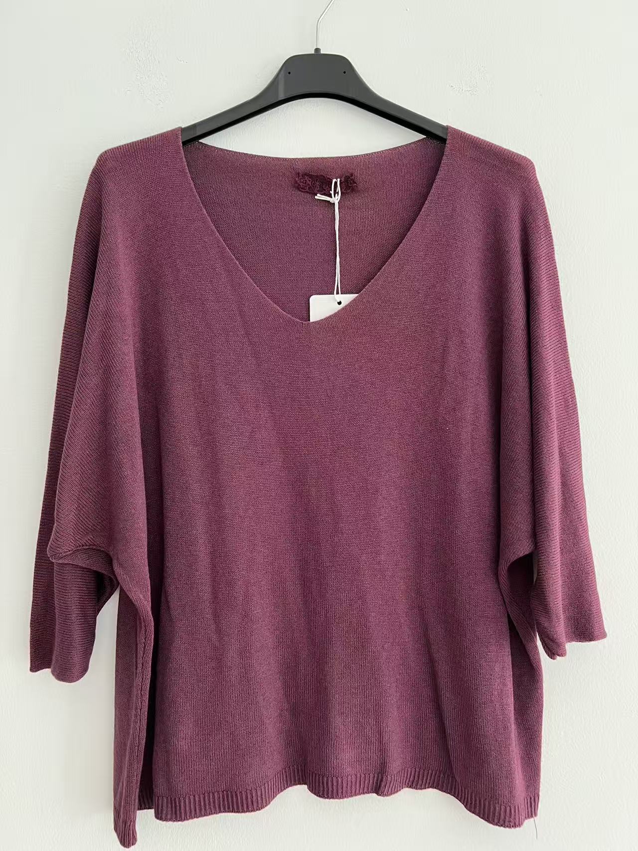 Blusa de puntos burdeos 