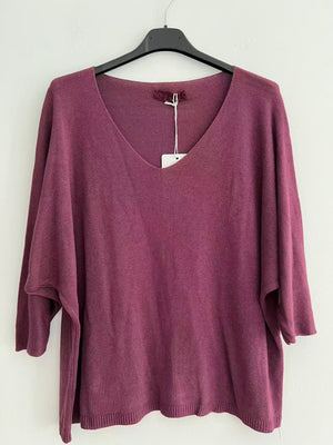Blusa de puntos burdeos 