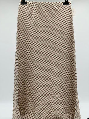 Falda cuadra larga beige