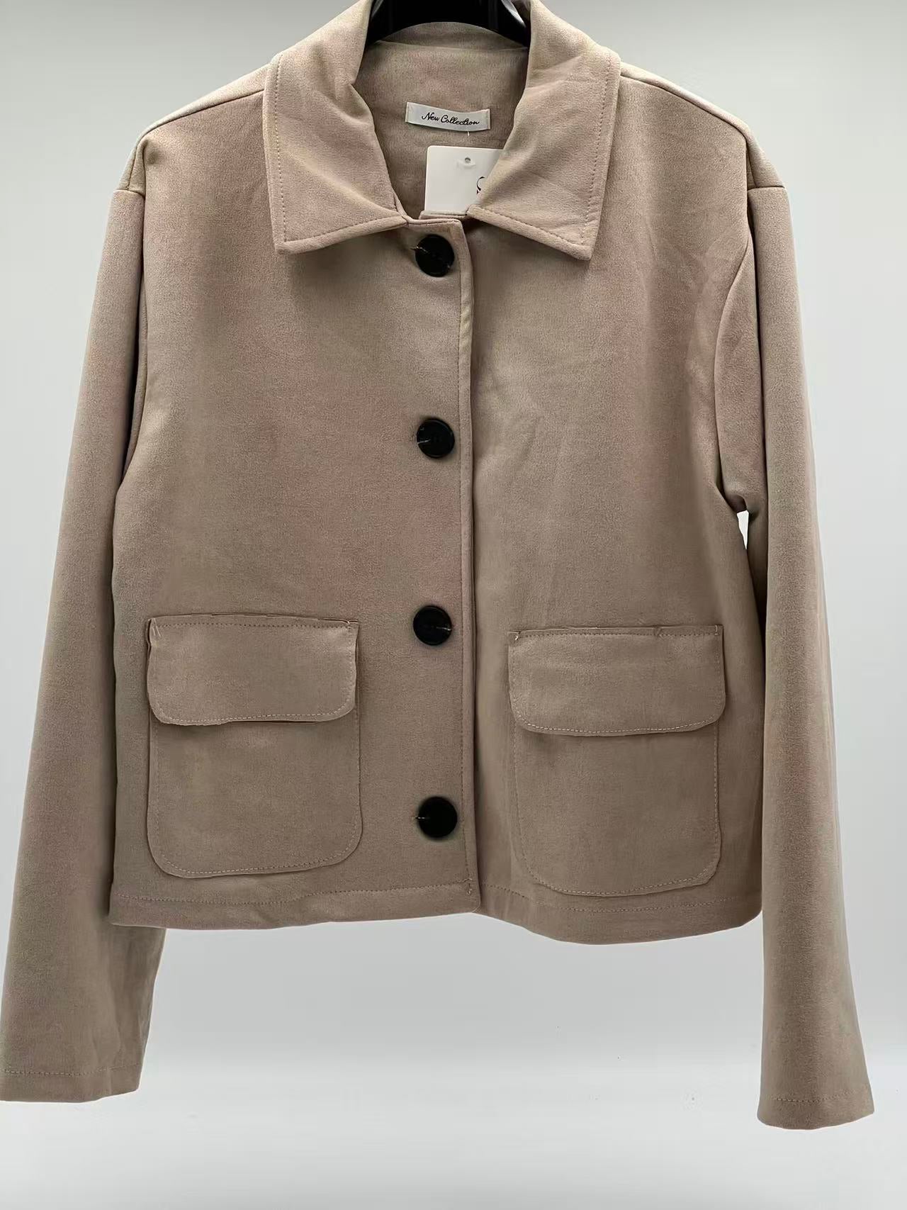 Chaqueta antelina camel