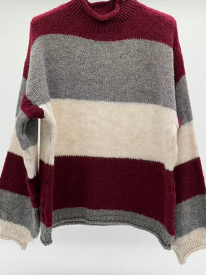 Jersey de lana burdeos