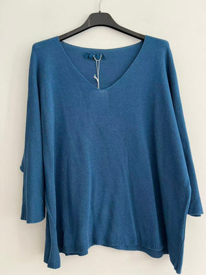 Blusa de puntos petroleo