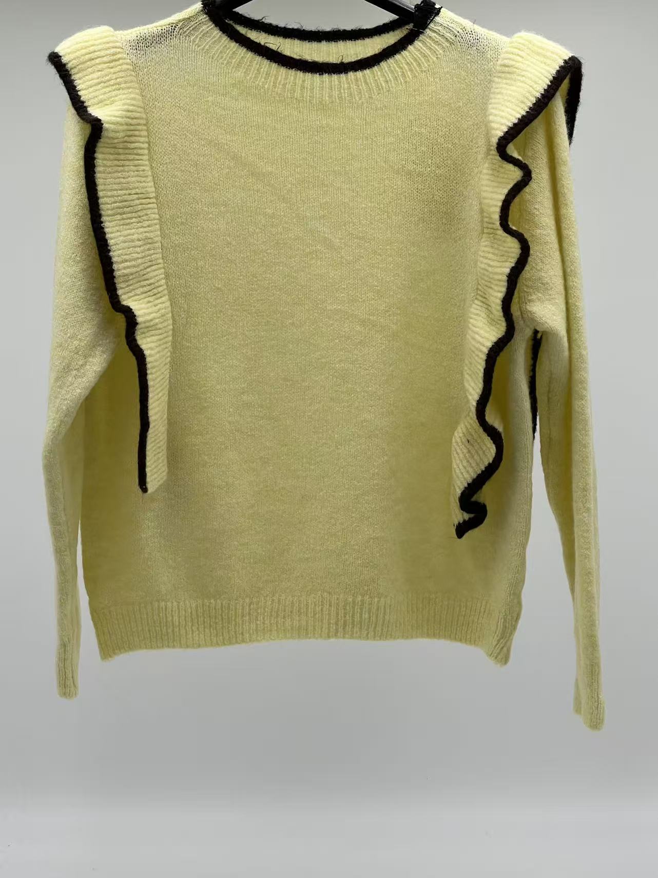 Jersey lana volantes amarillo