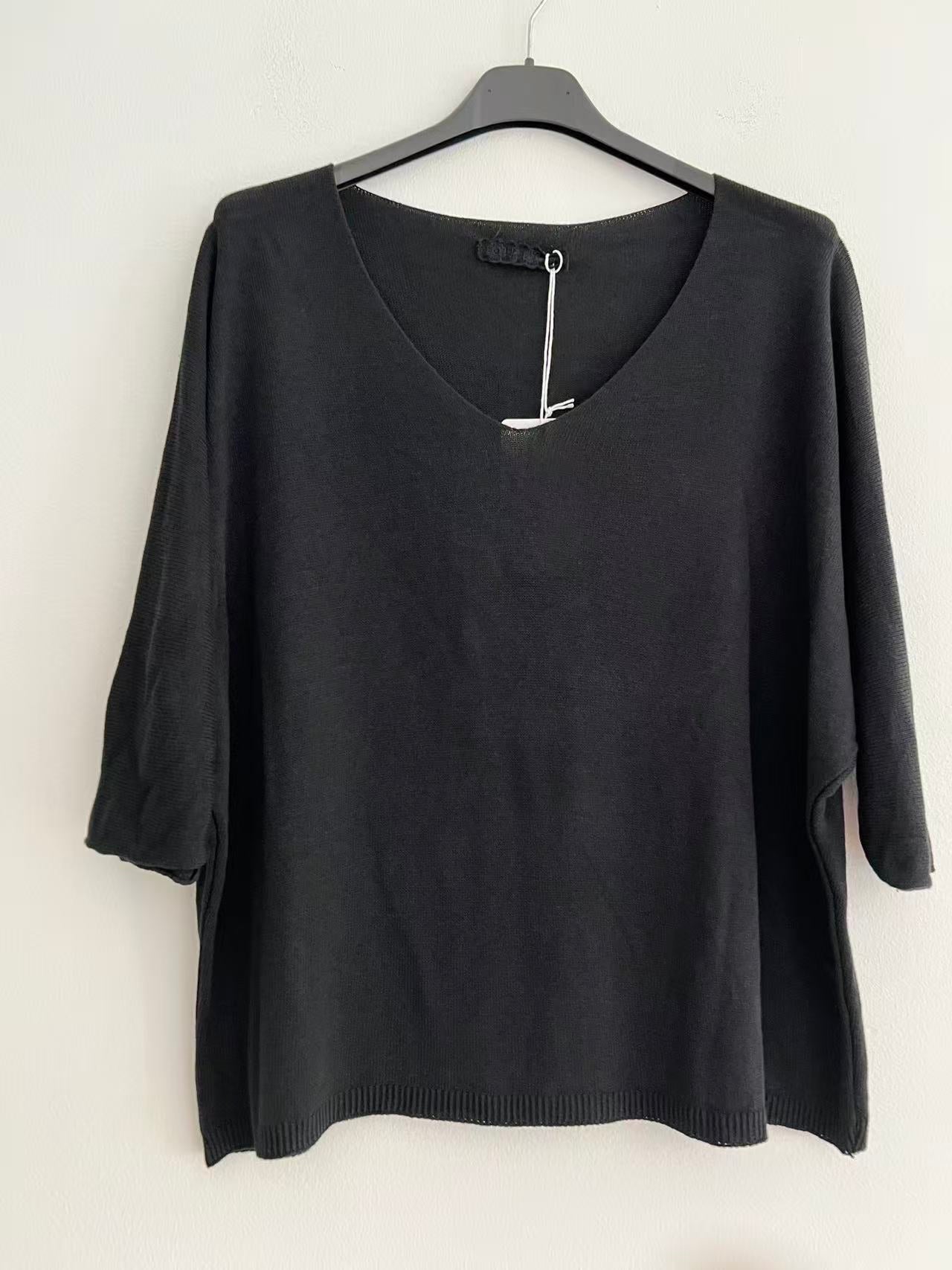 Blusa de puntos negra