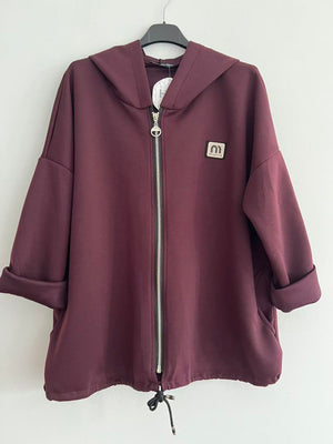 Sudadera lisa suave burdeos