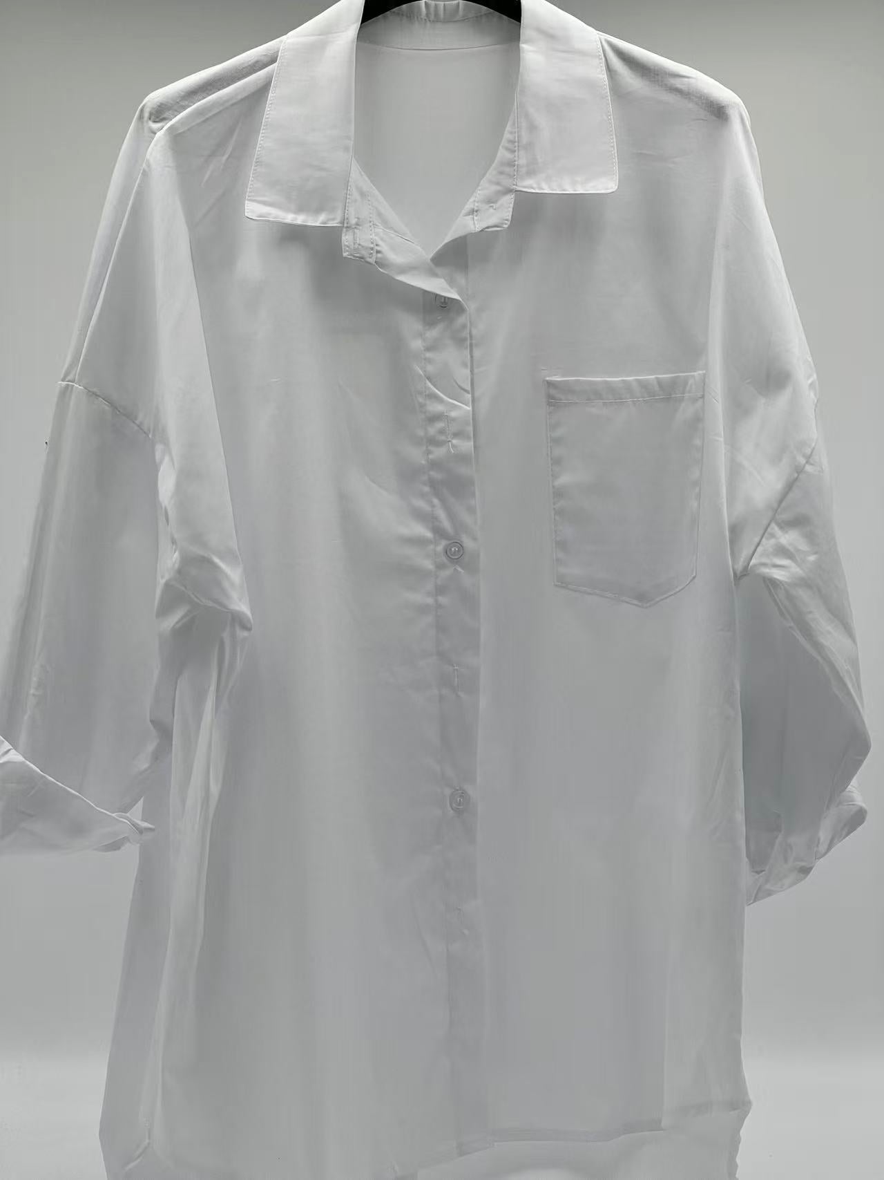 Camisa clásica larga blanca
