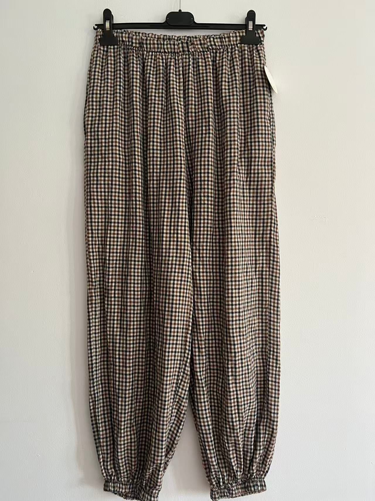 Pantalón cuadro largo azul marino