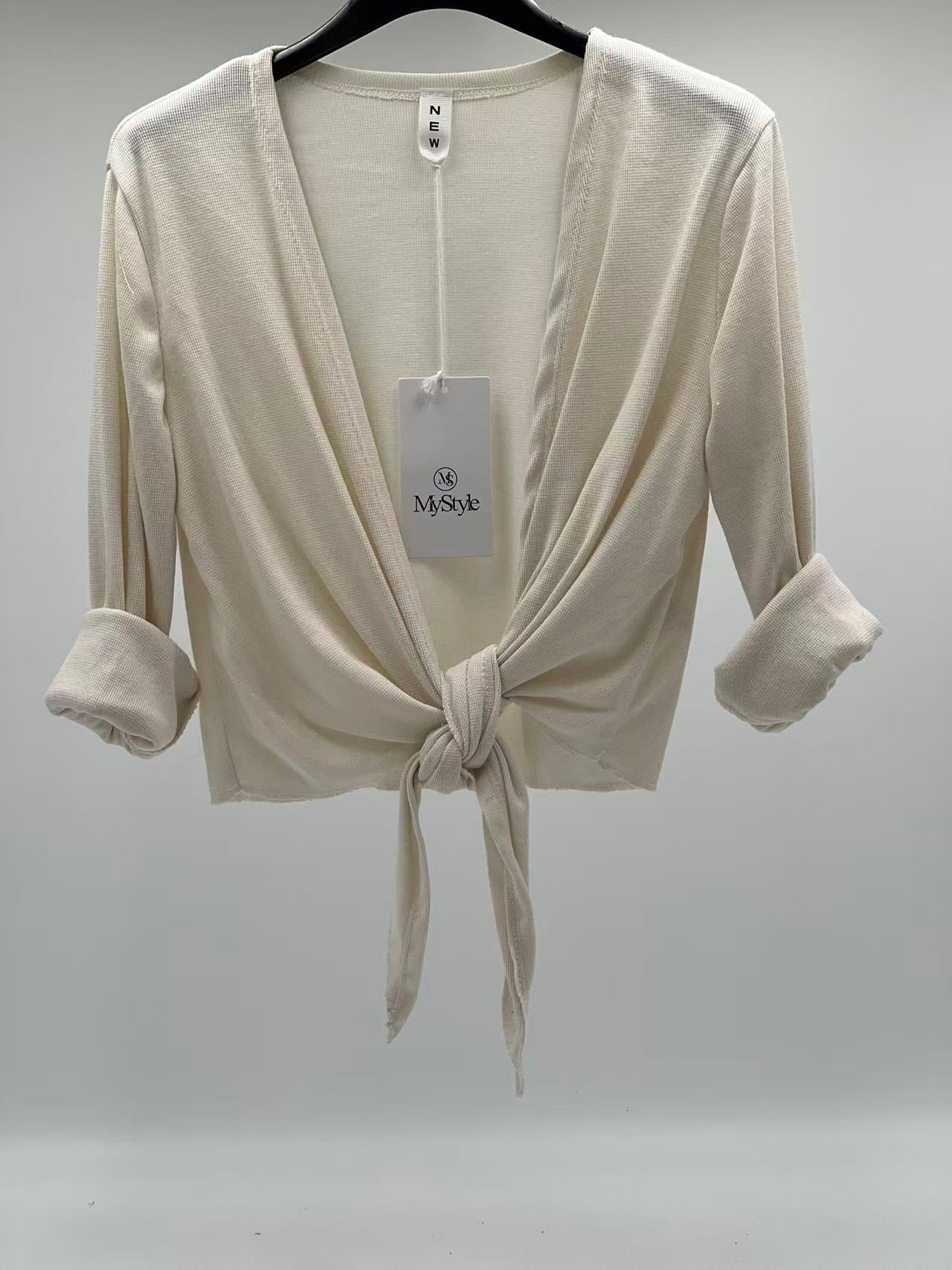 Rebeca corta beige 