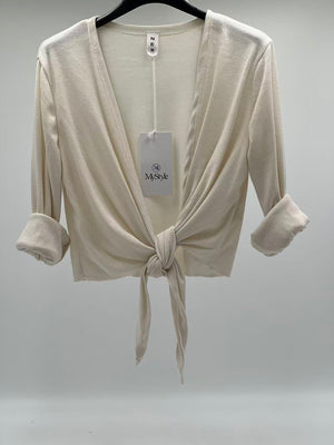 Rebeca corta beige 