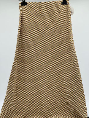 Falda cuadra larga mostaza